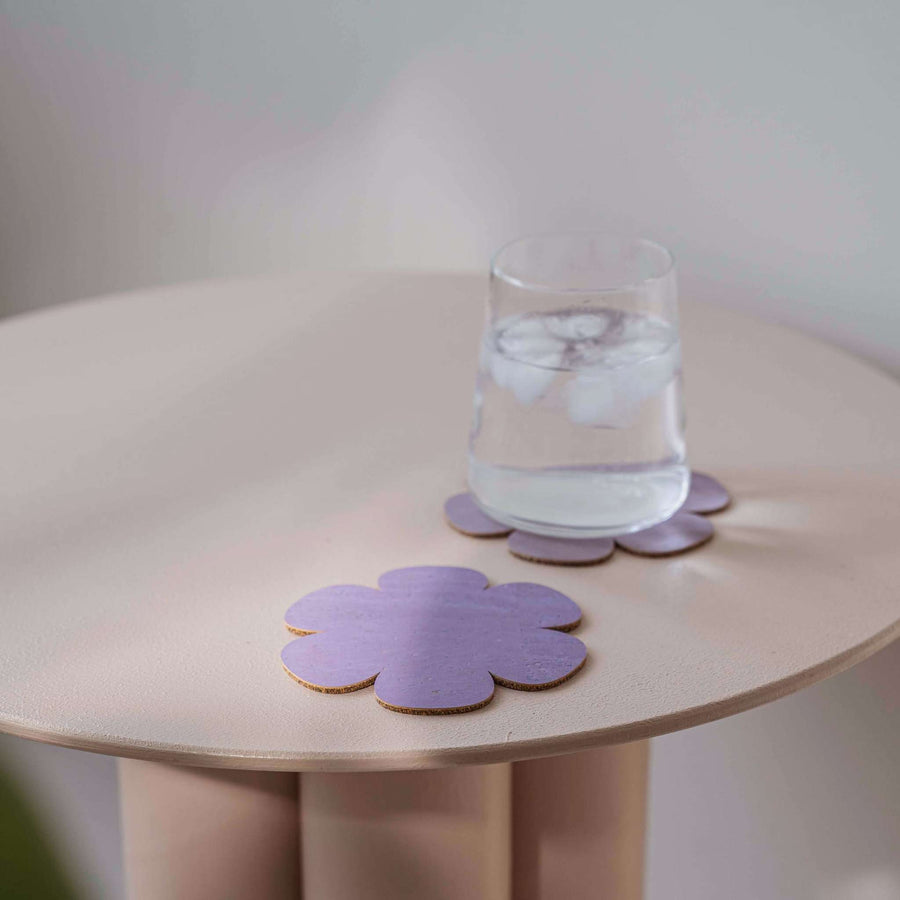 Set of 6 Bloom glass coasters