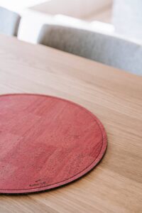 clarissakork_table_runner_bold_round_place_cover_table_decoration_non_slip_handmade_low_maintenance_cork_made_to_measure