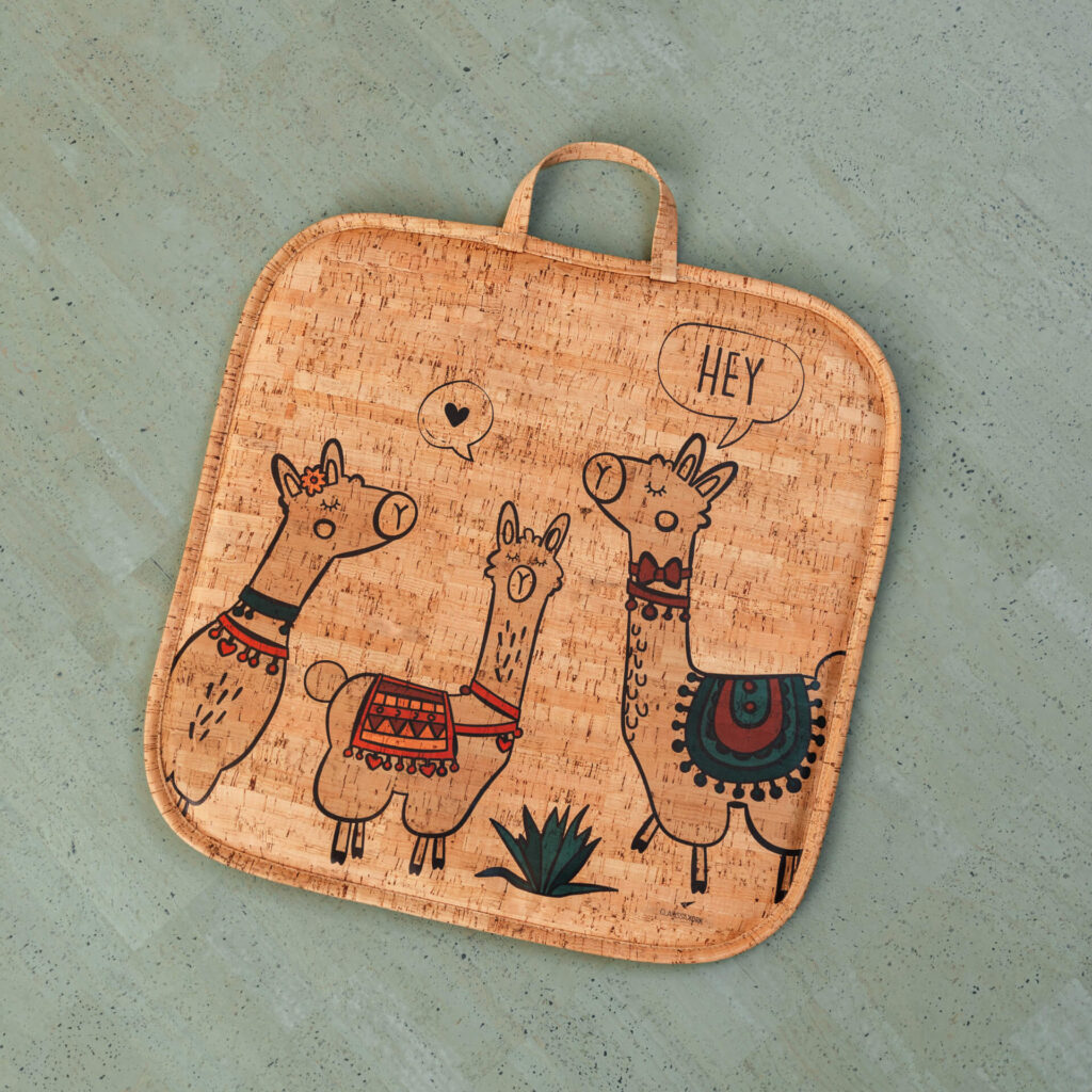 Children&#8217;s seat cushion llama gang topshot