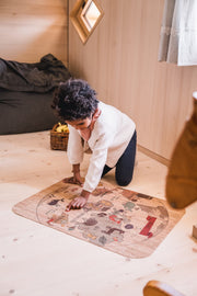 Cork floor puzzle world tour