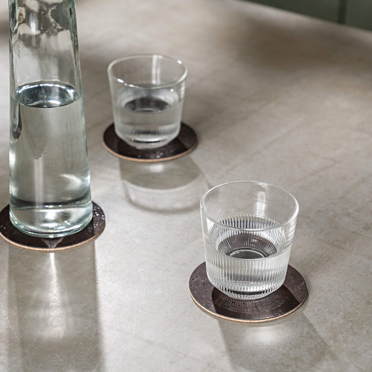 Set of 6 Cork Glass Coasters
