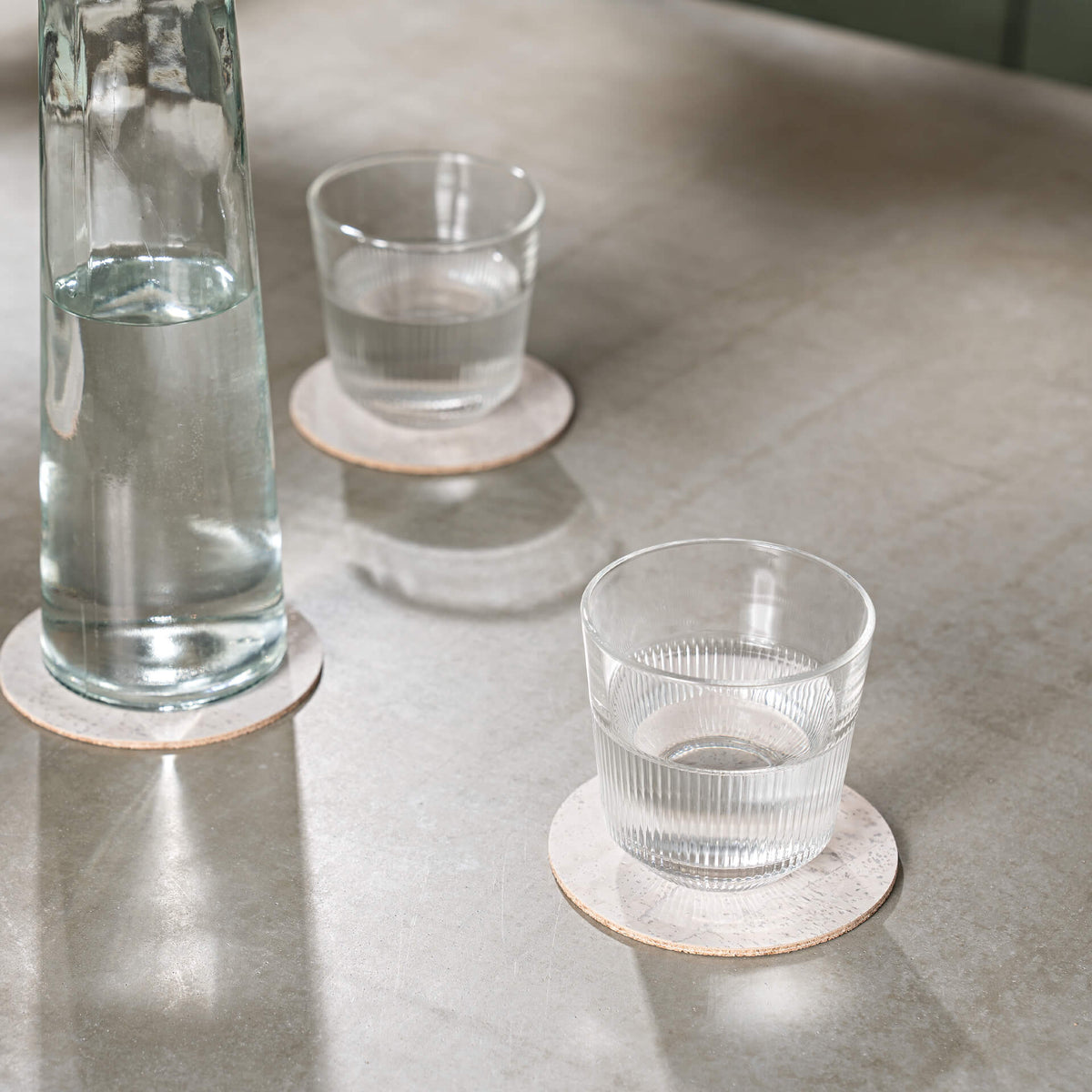 Set of 6 Cork Glass Coasters