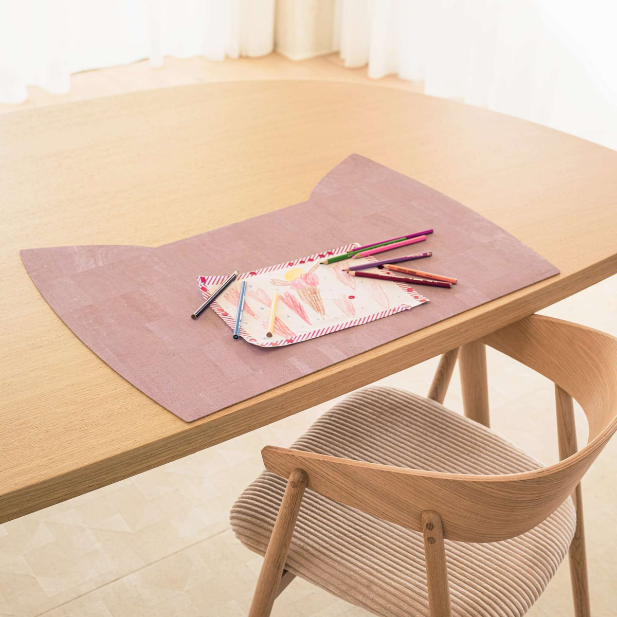Kork Malunterlage / Schreibtischunterlage für Kinder Creative Cat