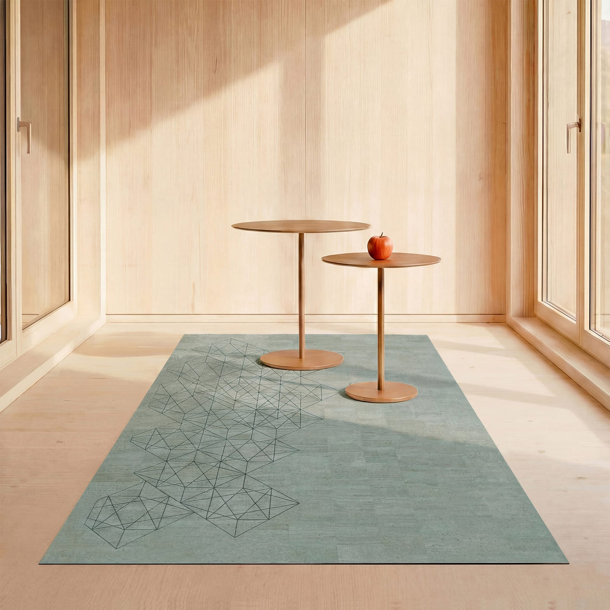 Kork Teppich Geometric Peak
