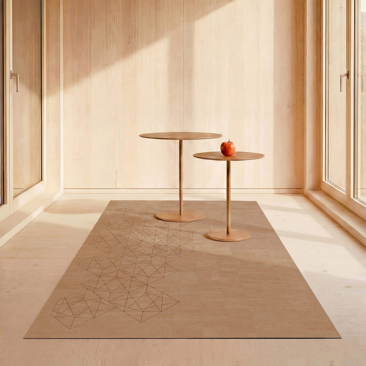 Kork Teppich Geometric Peak