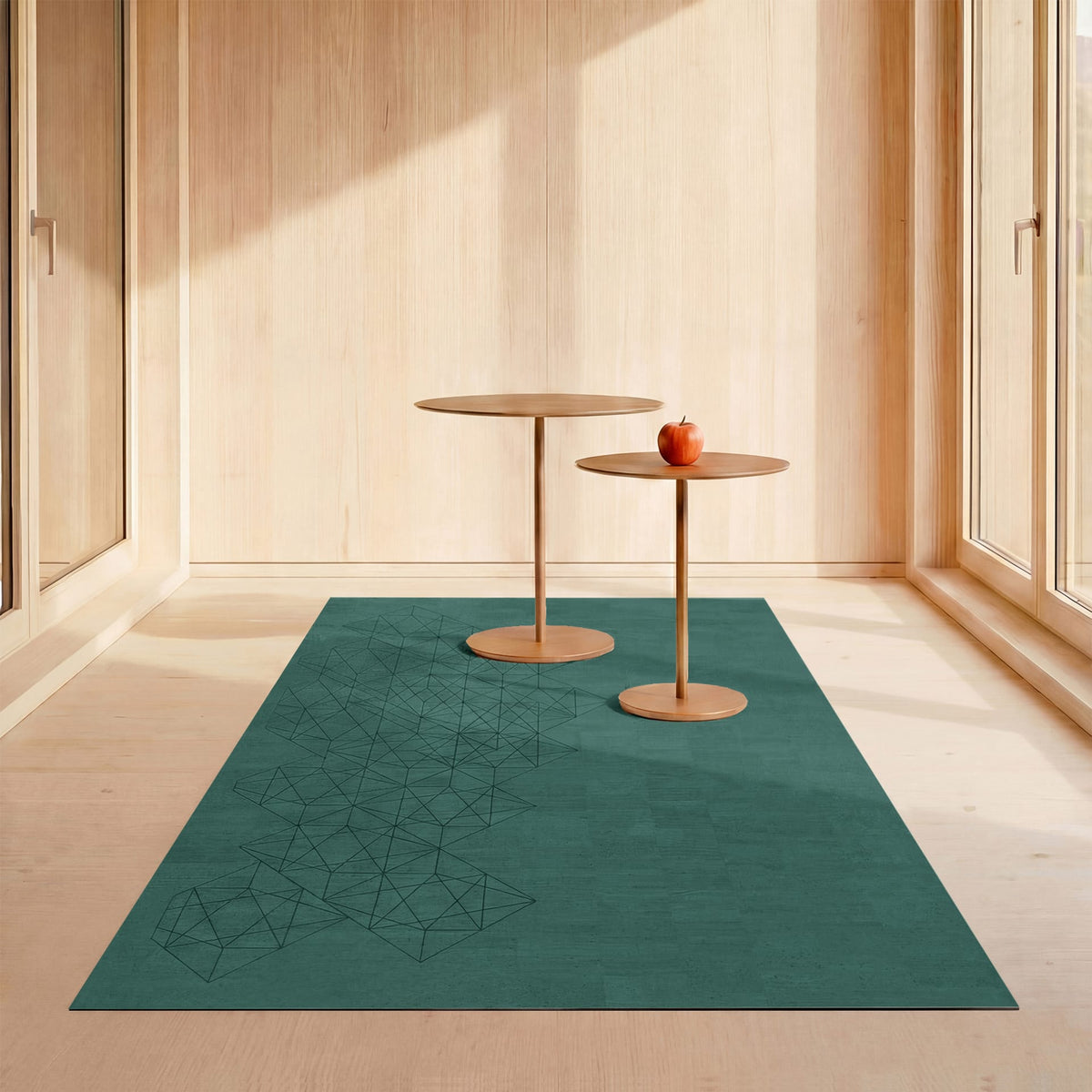 Kork Teppich Geometric Peak