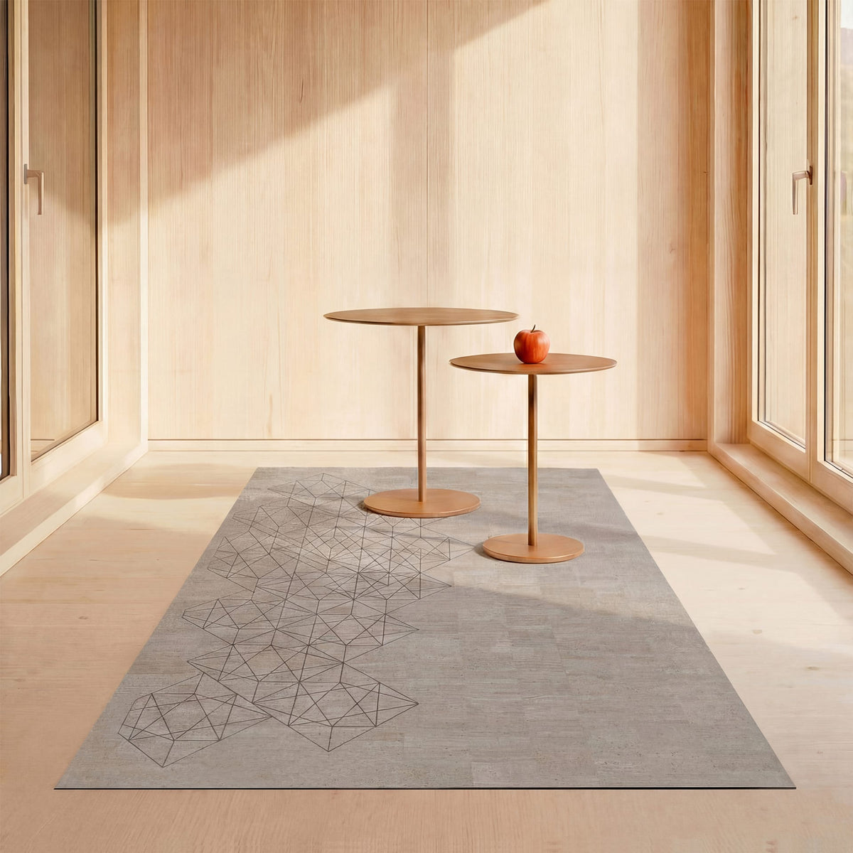 Kork Teppich Geometric Peak