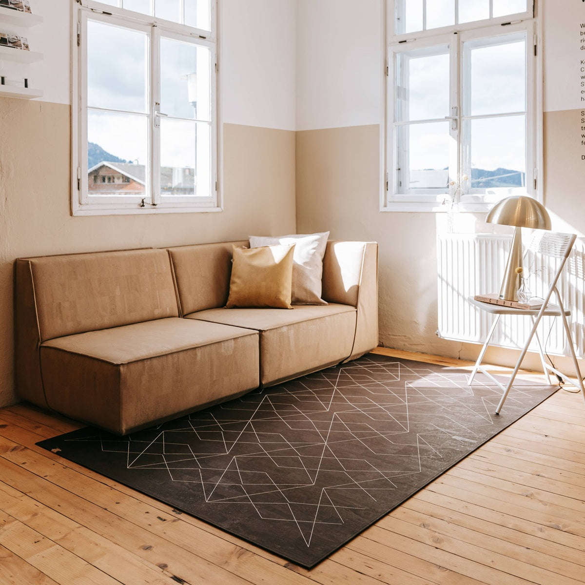 Cork Rug Minimal Sixties