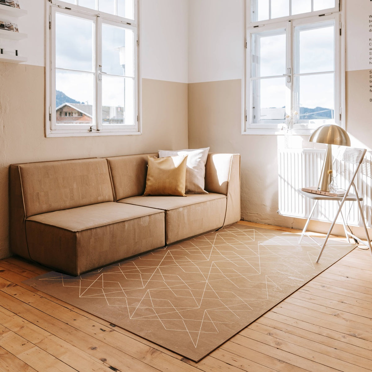 Cork Rug Minimal Sixties